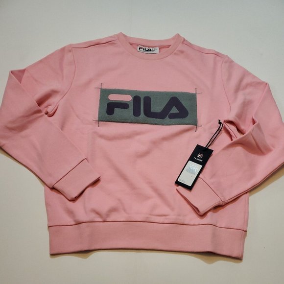 NWT Fila Evelyn Pink Pullover Sweatshirt Women’s Small Brand New With Tags - Picture 1 of 9